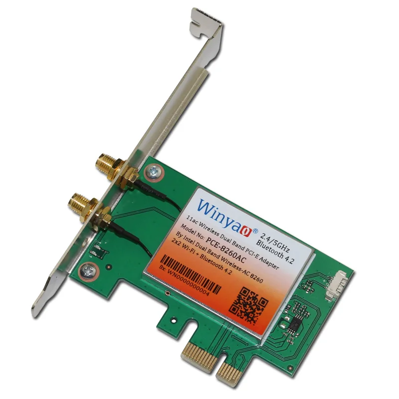 Winyao PCE 8260AC PCI E X1 Desktop 2 4/5 ГГц двухдиапазонный адаптер беспроводной сетевой карты NIC
