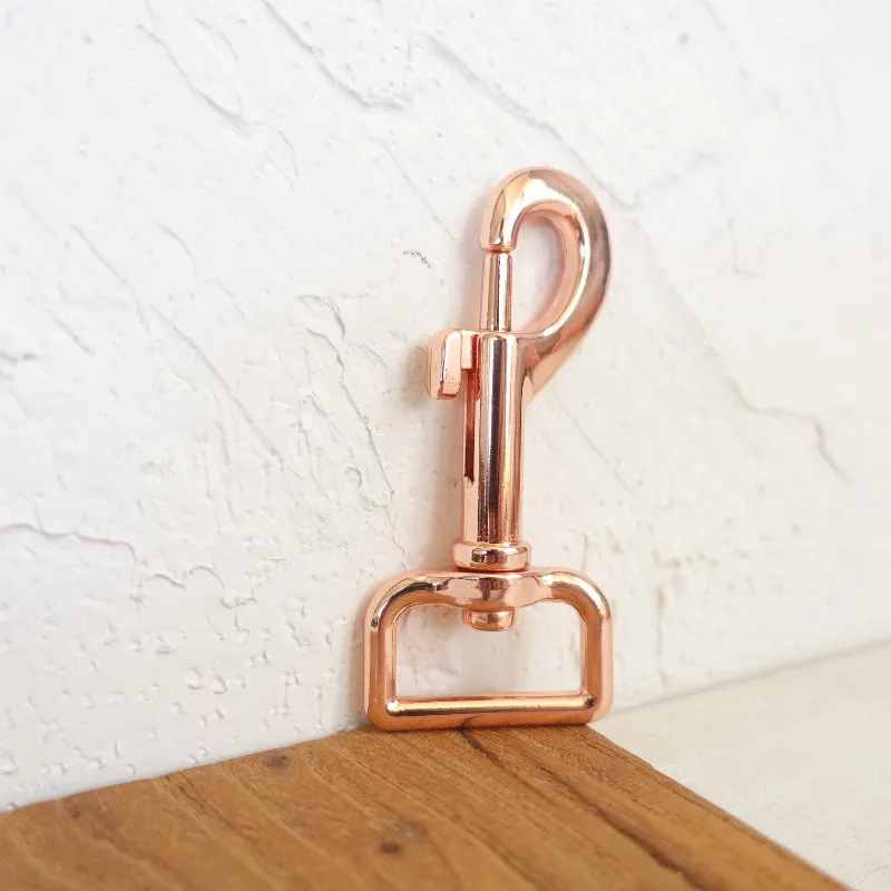 rose golden DIY поводок для собак экологическая Роза Золотой 25 мм металлическая застежка для собак металлический крючок фурнитура Омар Пряжка Швейные PK-010 - Цвет: rose golden