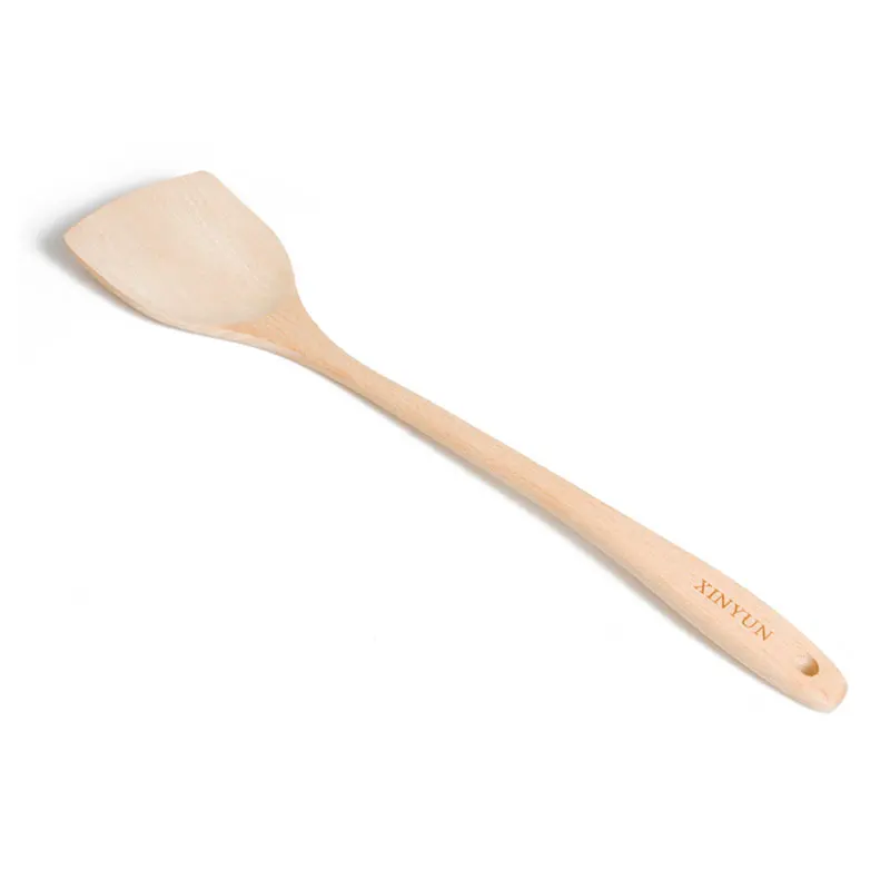 Натуральная японская стильная кухонная деревянная ложка для супа здоровая