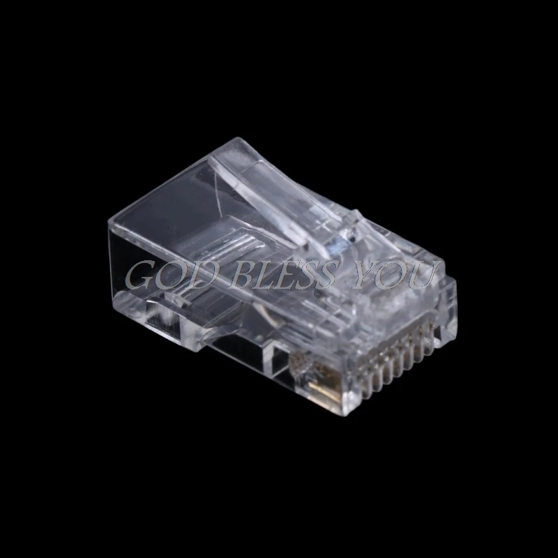 25 шт. Позолоченные сетевые кабели RJ45 Модульный штекер Cat5 CAT5e разъем 8P8C utp