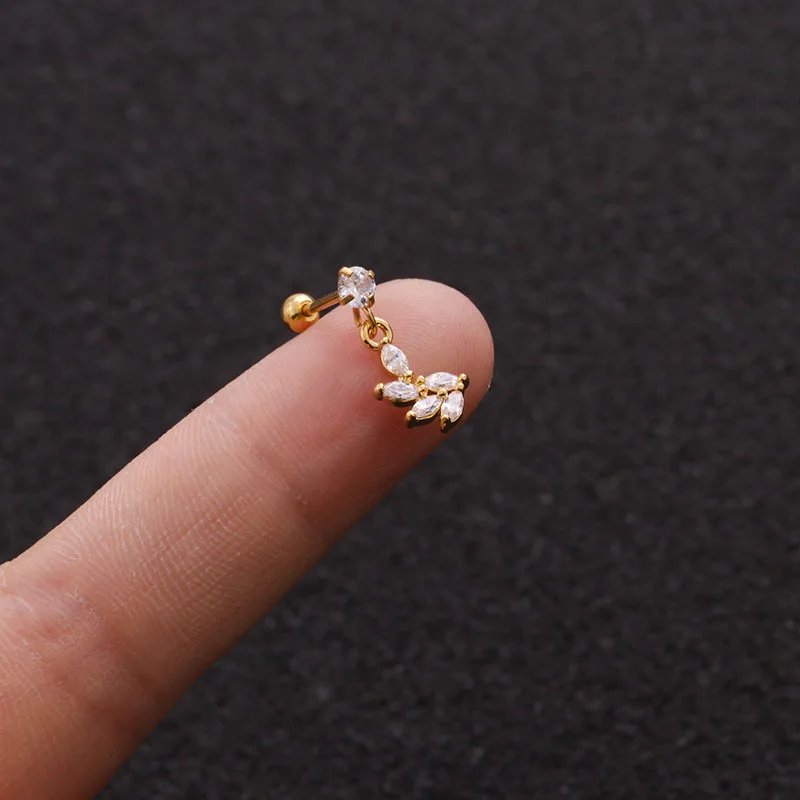 Новое поступление 18 стилей Золотое сердце шестигранные хрустальные шпильки для