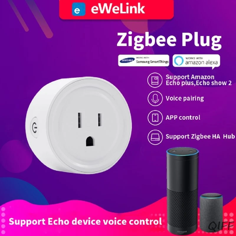 Штепсельная вилка США WiFi умная розетка штепсельная ZigBee контроллер беспроводной