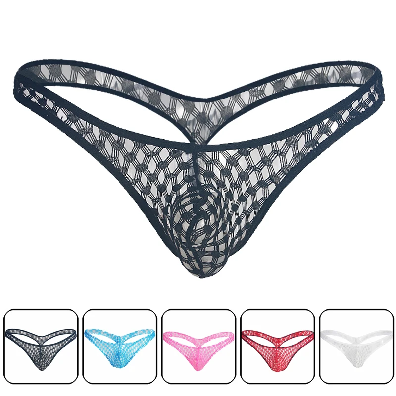 

gay underwear sissy Transparent Breathable Mesh Hollow Thongs,Men's G-Strings & Thongs gay jockstrap 2019 Sexy Men's Underwear