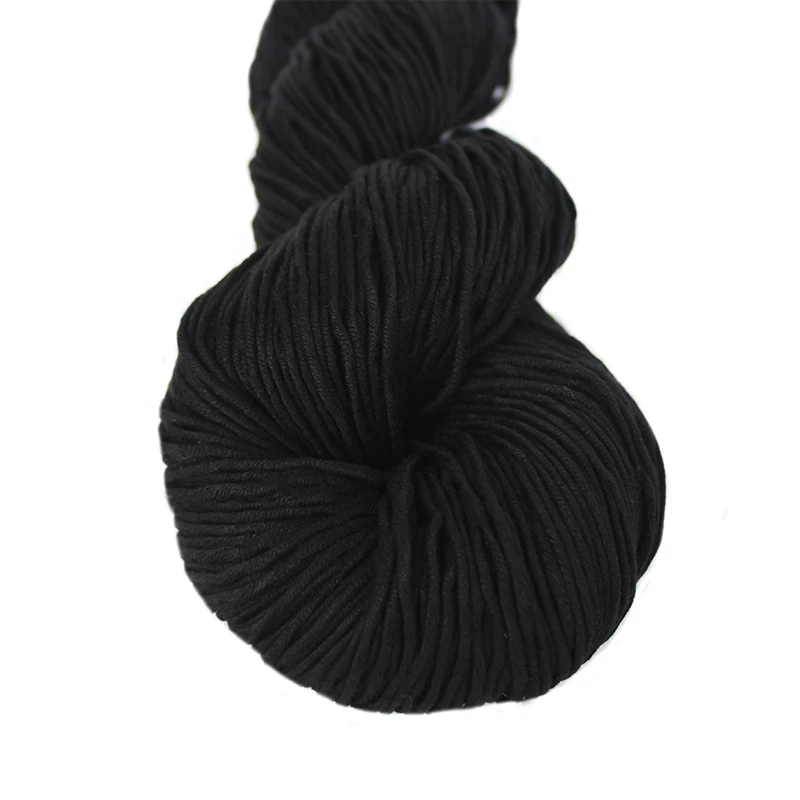 02 Black 5*50 г Хэнк Бамбуковая пряжа ручного вязания пряжа - Цвет: 02 Black