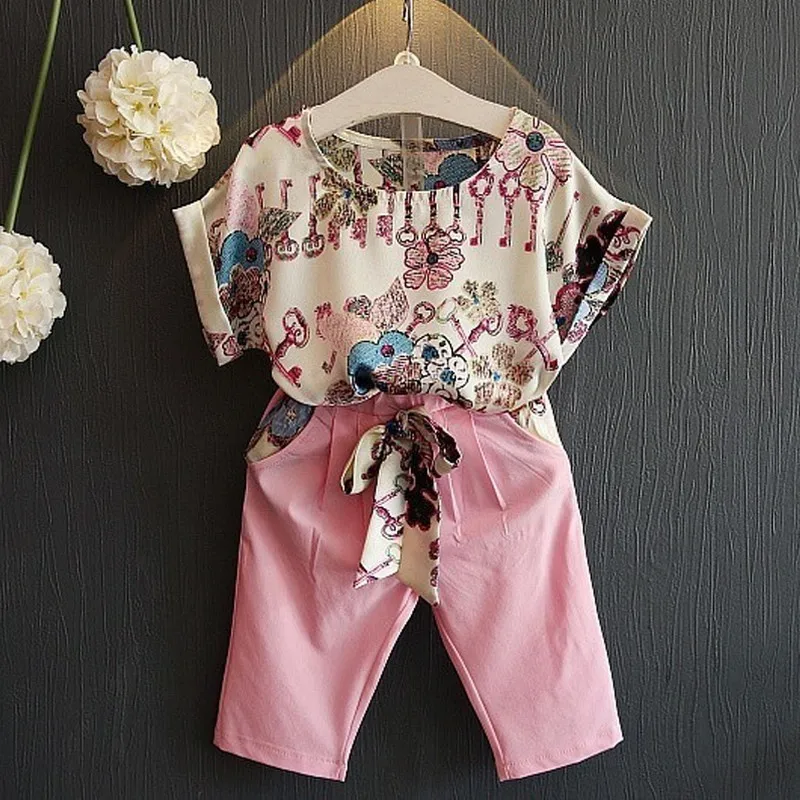 Комплект детской одежды MESOLO для девочек лето 2019|girls clothing|kids clothesgirls clothes |