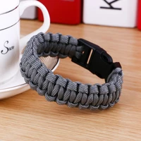 mens new survival paracord bracelet for men outdoor camping hiking buckle wristband women rope bracelet male jewelry