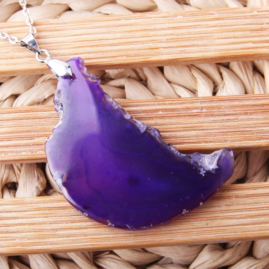 Подвески из натурального полировального оникса разноцветные кулоны