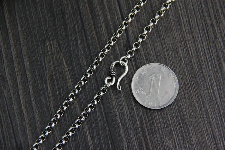 Женское ожерелье из серебра 925 пробы C & R винтажное тайского длинное цепочка на