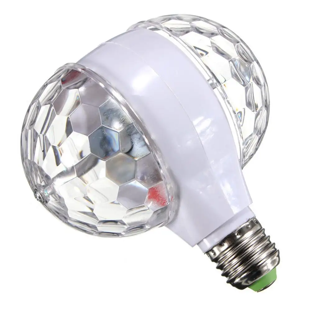 KAIGELIN E27 3 Вт RGB двухголовый поворотный RGB светодиодный светильник для сцены маленький волшебный шар светильник Прямая поставка 6,20