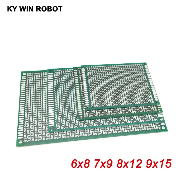 4 шт. 6x8 7x9 8x12 9x 15 см двухсторонний медный прототип печатной платы универсальная