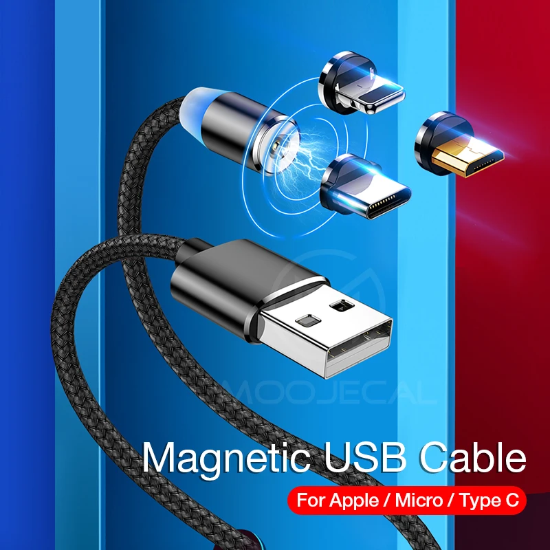 MOOJECAL Магнитный кабель светодиодный светильник для быстрой зарядки USB C передачи