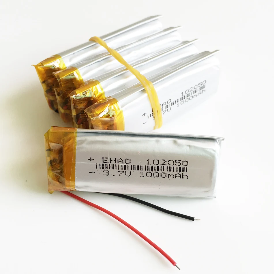 10 шт 1000mAh литий-полимерная lipo аккумуляторная батарея 3,7 V F 102050 KTV бытовой проводной микрофон аудио gps камера