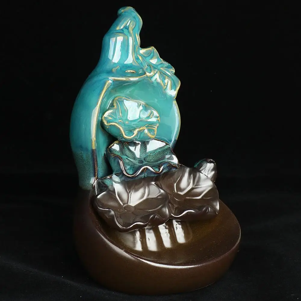 

Gourd Ceramic Incense Burners Smoke Waterfall Stick Incense Holder Censer Creative Home Decor Aromatherapy Environment