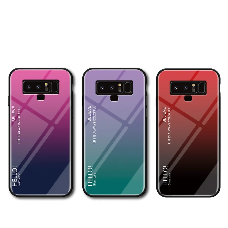 Чехол из закаленного стекла для Samsung S7 S8 S9 Plus Note 8 9 J8 A5 A8 2018 J2 J7 Prime A6 | Мобильные