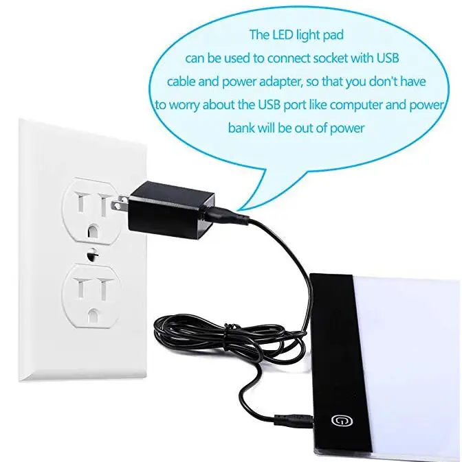 Ультратонкий Светодиодный светильник A4 с регулируемой яркостью планшет для