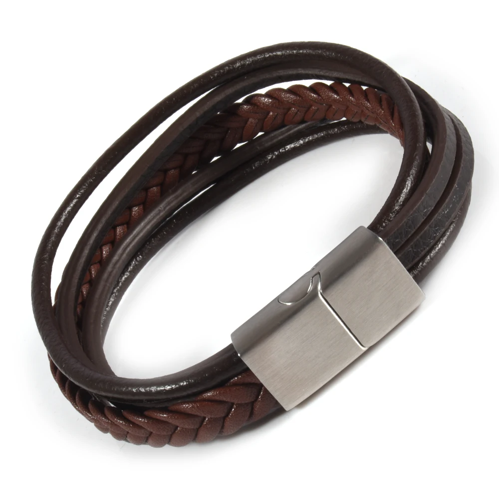 Плетеный браслет из искусственной кожи в стиле бохо ручной работы | Украшения и