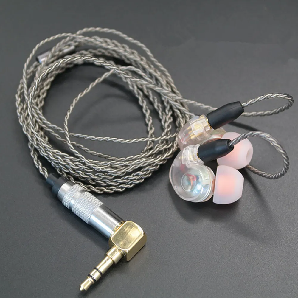 Replacement DIY Upgrade Cable MMCX Silver Plated Wire Cords Line for Shure SE215 SE315 SE425 SE535 SE846 UE900 Earphones | Электроника