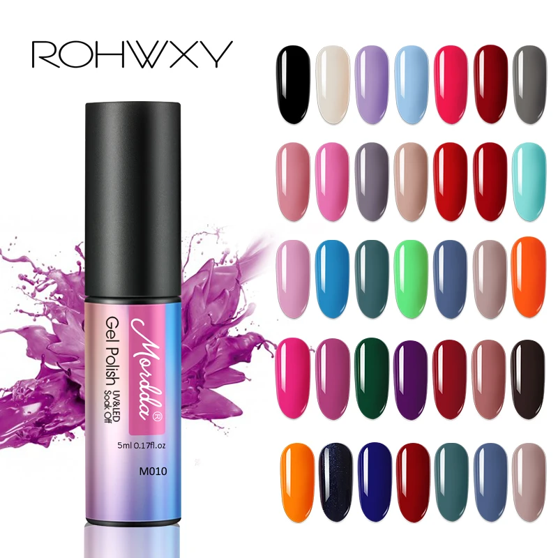 ROHWXY УФ Гель-лак для ногтей 5 мл замачиваемый Гель-лак Lucky УФ-гель для дизайна ногтей телесный неоновый светодиодный Гель-лак для ногтей глазурь маникюр
