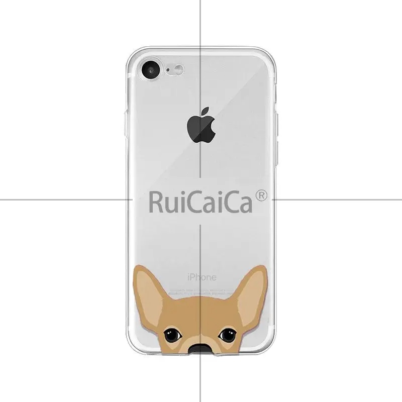 Ruicaica милый и забавный мягкий чехол для телефона с головой собаки кошки Apple iPhone 8 7 6