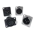 1 шт., металлический 3-контактный разъем для микрофона