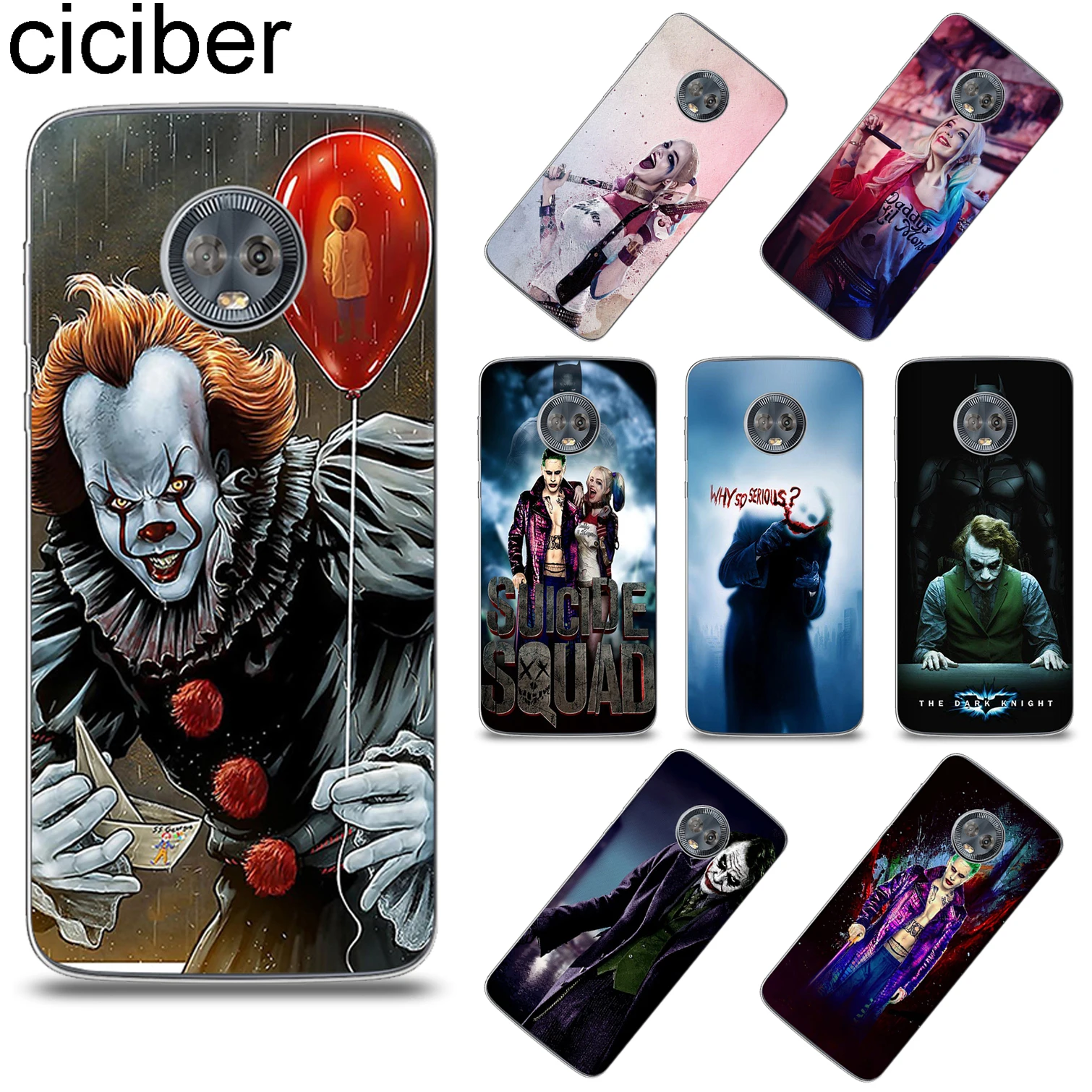 Ciciber отряд самоубийц Джокер для Motorola Moto G6 G5 G5S E5 E4 C Z2 Z3 ONE P30 G4 Plus Play power M X4 Мягкий ТПУ чехол для телефона чехол