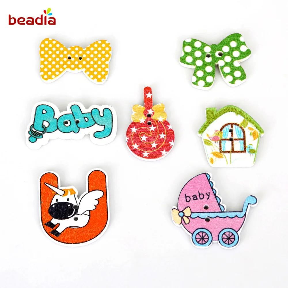 70 шт. бусины для деревянных пуговиц сделай сам | Украшения и аксессуары