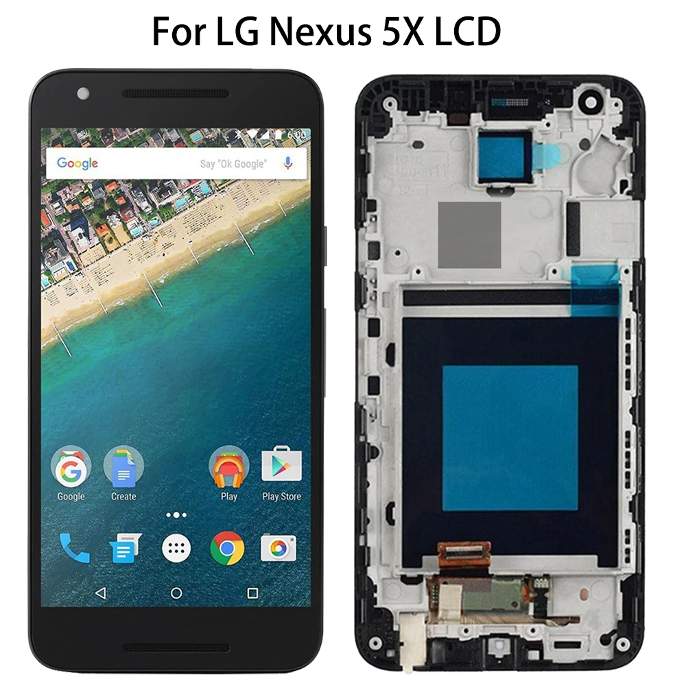 5.2" For LG Google Nexus 5X LCD With Frame H790 H791 Display Touch Screen Digitizer Replacement display | Мобильные телефоны и