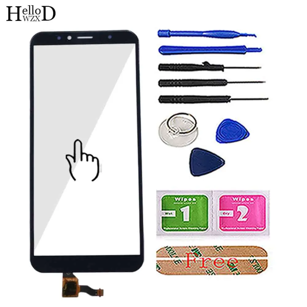 Darkblue With Tools 5,7 ''мобильный сенсорный экран сенсор для Huawei Honor 7A Pro AUM-L29 сенсорный экран дигитайзер Передняя стеклянная панель - Цвет: Darkblue With Tools