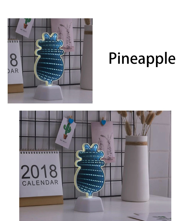 Светодиодная двухбоковая Ночная лампа для девочек украшение в спальню ночная с