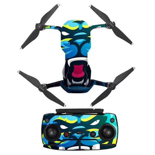 Водонепроницаемый ПВХ переводная картинка водная Стикеры для DJI MAVIC Air сумка для корпуса дрона защитная пленка+ пульт дистанционного управления крышки контроллеров - Цвет: YSDJA0156