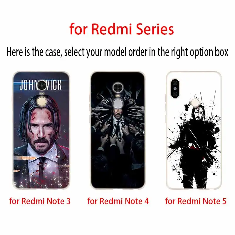 Модный мягкий чехол из ТПУ John Wick для Xiaomi Redmi Note 10 9 8 7 6 5 Pro Max 10S 9S 9T 8T 4G | Мобильные