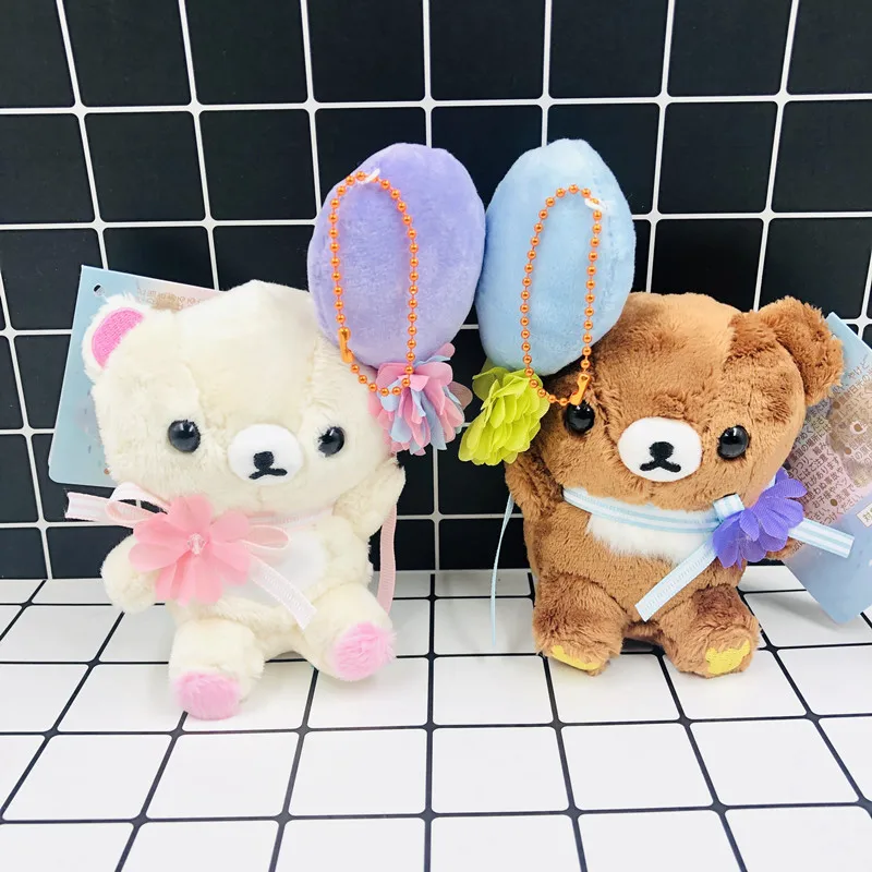 1 шт. каваи Медведь Rilakkuma, плюшевый игрушечные лошадки мягкие животные белый медведь фигурка куклы, брелок Подвеска Шарм игрушка