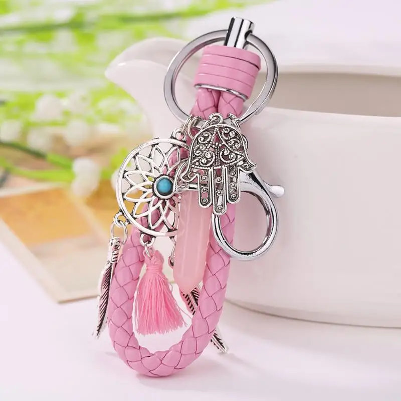 Женская кожаная цепочка искусственный брелок винтажные женские брелоки