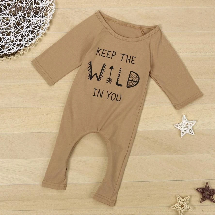 2017 fashioninfant маленьких Обувь для девочек мальчик письма с длинным рукавом Ползунки
