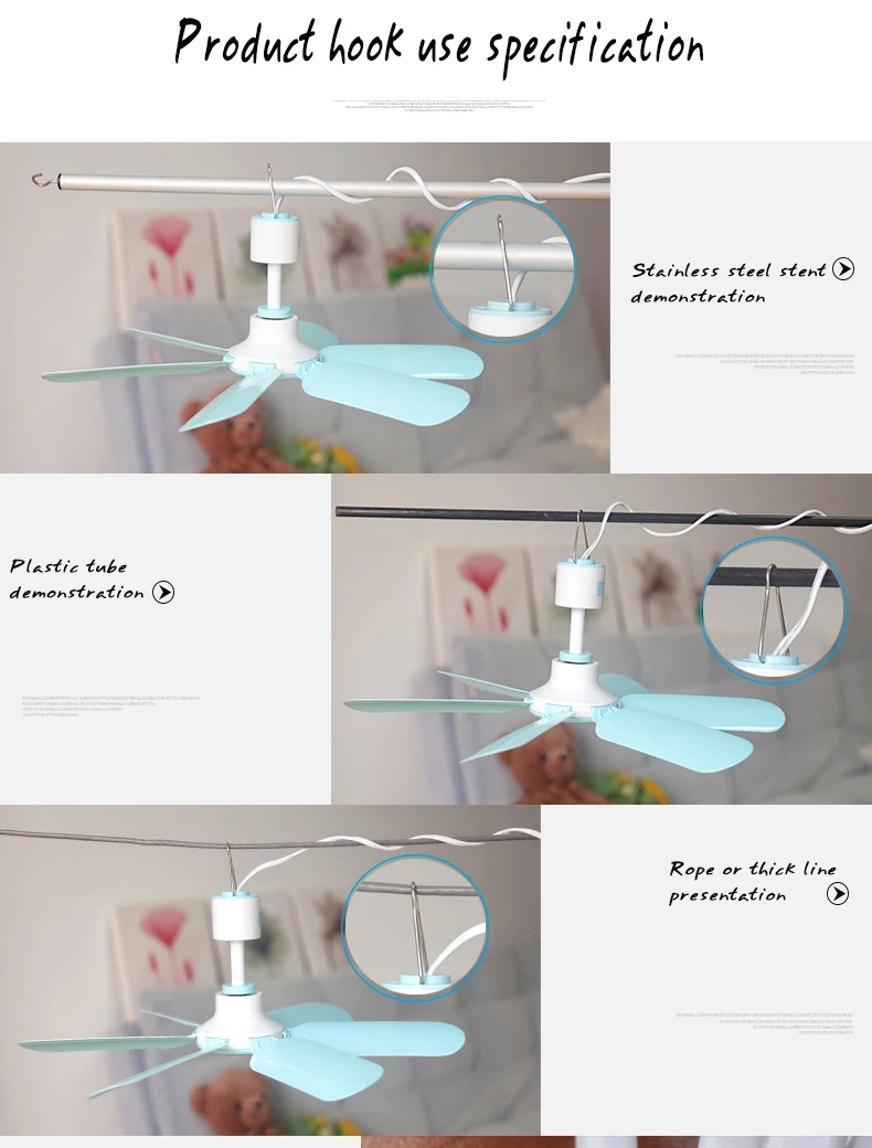 Мягкий бесшумный мини-вентилятор для дома 6 листьев 7 Вт энергосберегающий