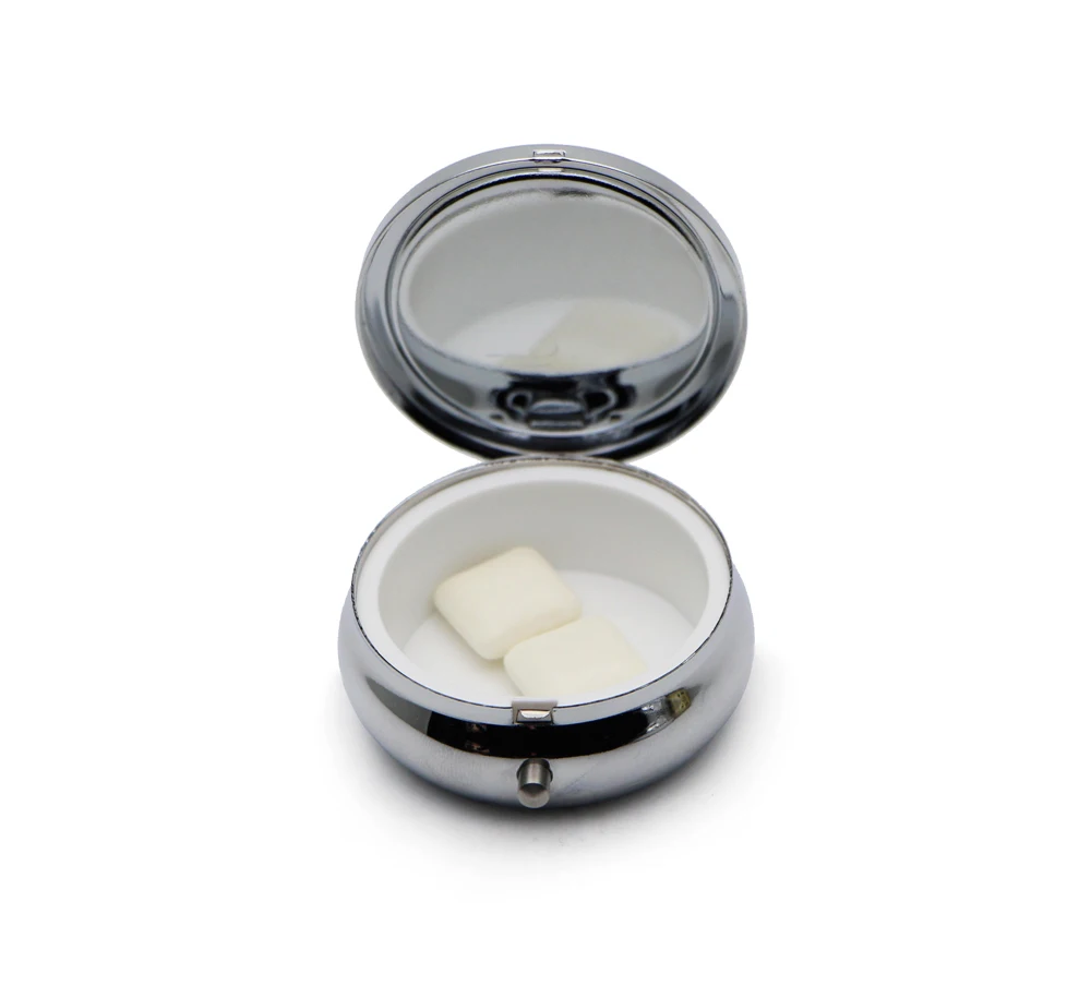 NEW Pill boxes DIY Silver One Compartment Portable Engravable Chrome Purse Jewellery Organizer Container #PY01S | Красота и здоровье