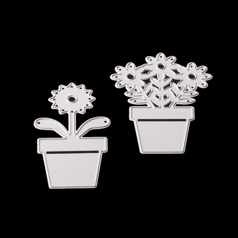 Из 2 предметов углерода Сталь горшок для растений цветы тиснение Трафаретный
