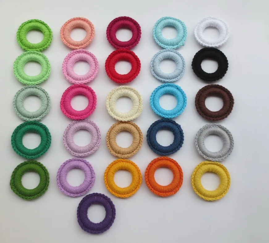 

Free shipping!! 4cm crochet Wood teething ring can mixed 26 colors