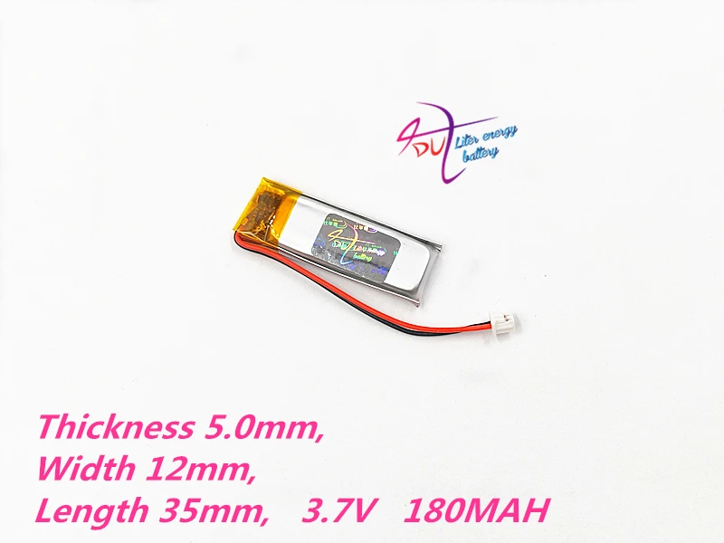 JST ZH 1 5 мм 2 pin 10x501235 3 7 V 180mAh разъем LiPo батареи литий полимерный аккумулятор для Mp3