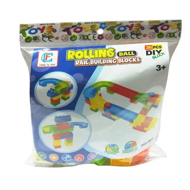 

Marble Race Run Maze Balls Track Building Blocks Slide Big Size Building Brick Compatible with Duploed Toys for Chrildren