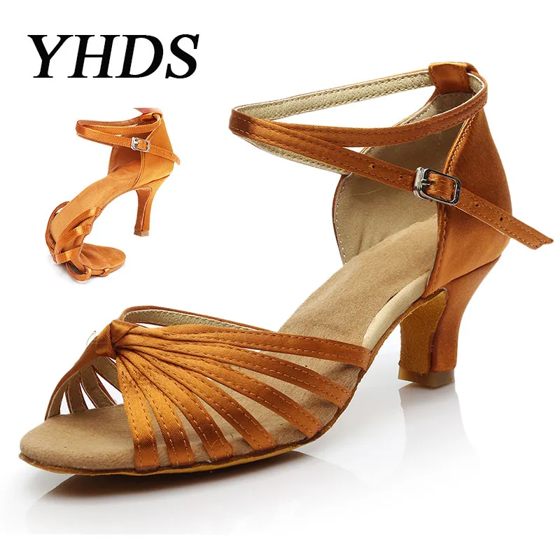 Yhds Новый Туфли для латинских танцев Для женщин девочек Танго бальных