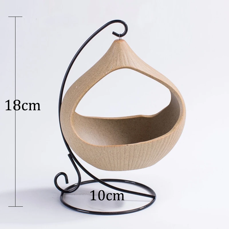 Mini sky garden hanging basket chlorophytum small fleshy meat plants flower pot wholesale ceramic platter | Дом и сад