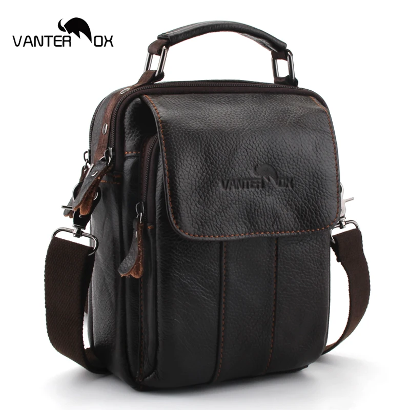 VANTER OX новый дизайн мужские сумки на плечо натуральная кожа маленькая сумочка для