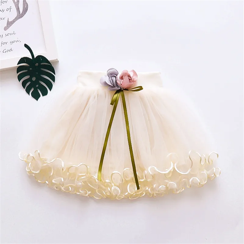 Костюмы для юбка пачка девочек 2018 дети принцесса цветок Pettiskirt Танцы фатиновые