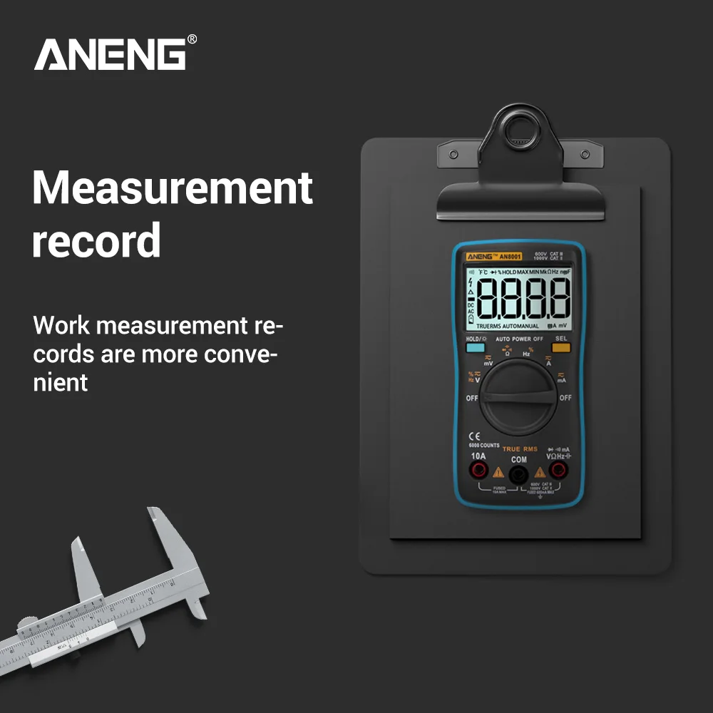 ANENG AN8001 True-RMS Автоматический диапазон цифровой мультиметр AC/DC Напряжение Амперметр измеритель тока Измерение температуры