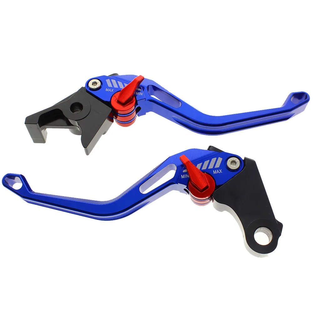 FX CNC Алюминий регулируемый 3D ромб мотоцикла тормозной рычаг сцепления для Suzuki Katana 600 750 GSX 600F 750F 1992-2006 - Цвет: Short Blue