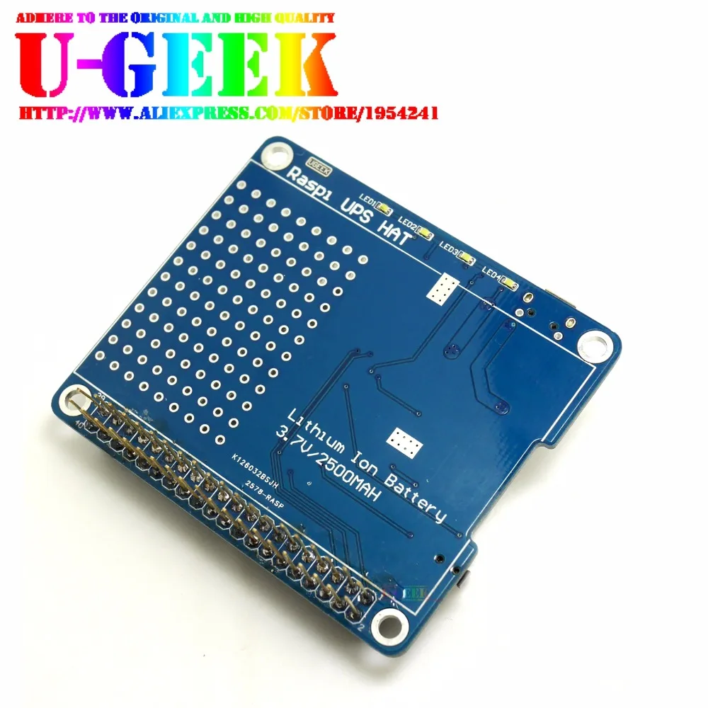 Плата для HAT Pi 3B/Raspberry 4/3B +/3A +/2B/4B/Zero w адаптер аккумулятора Raspberry источник питания