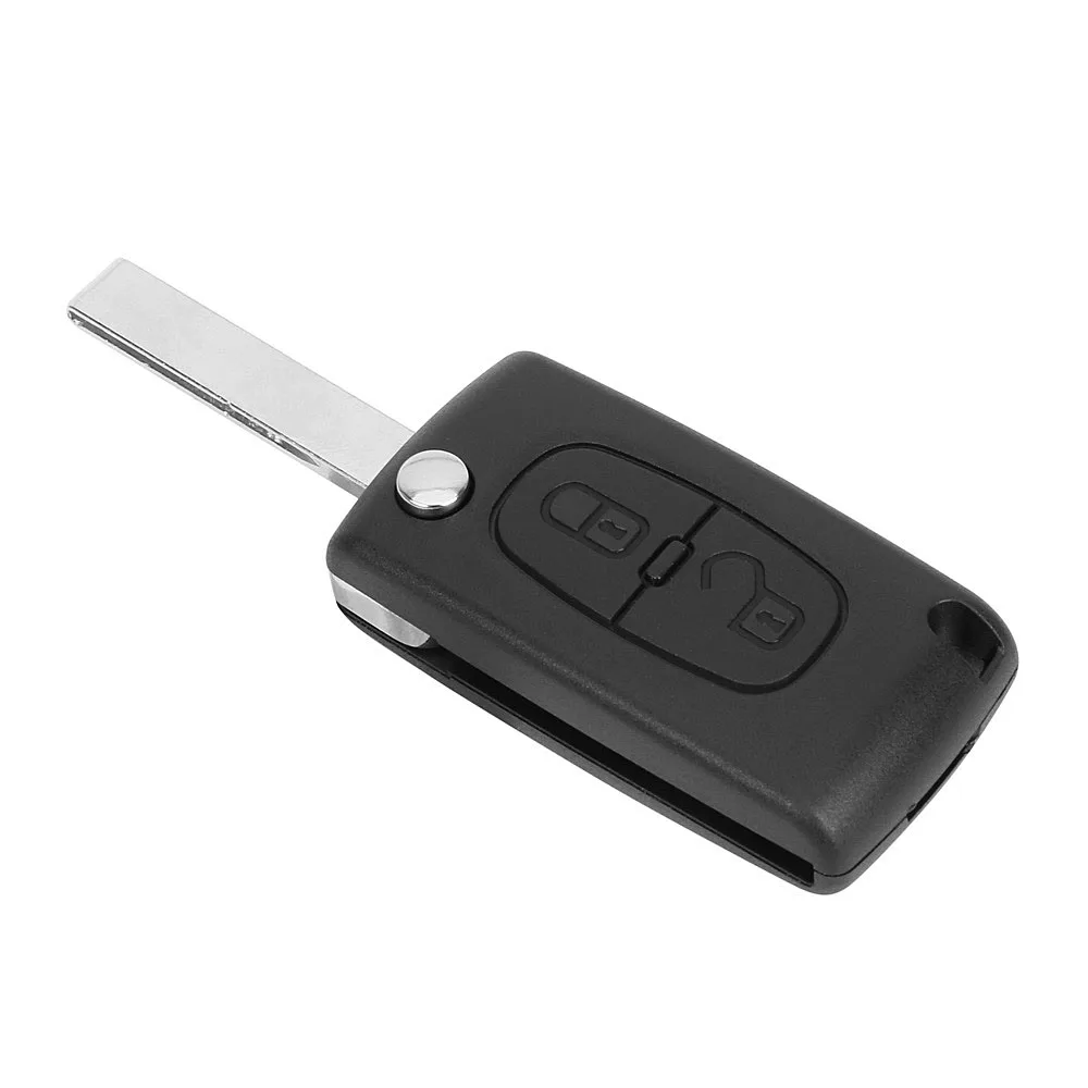 2 кнопки ключ корпус сменная часть ключа автомобиля для Peugeot 307 408 308 3008 Citroen C6