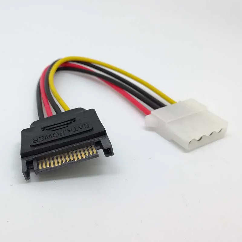 4-контактный адаптер питания с разъемом типа папа для Molex IDE SATA 15 контактов |