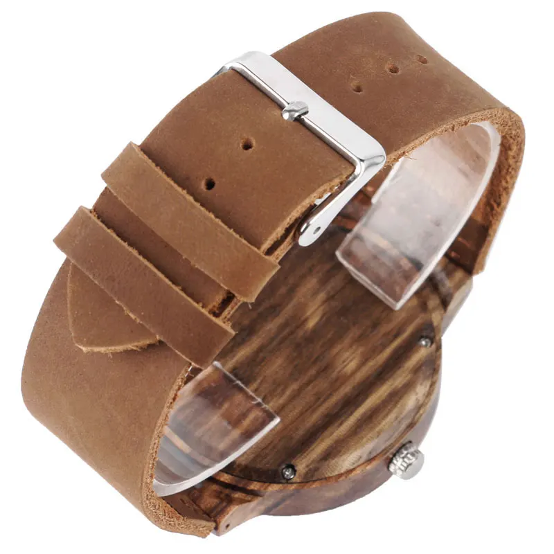 

Unique Casual Nature Wood New Arrival Bamboo Quartz Minimalist Hot Men Wrist Watch Genuine Leather Band Strap Women Gift